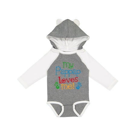 

Inktastic My Pappap Loves Me Gift Gift Baby Boy or Baby Girl Long Sleeve Bodysuit