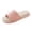 Pink, variant on Open Toe Cotton Sliders, Women's Checkered Embossed House Slippers Casual Open Toe Soft Cotton Sliders, Lightweight Breathable Indoor Lounge Mules, Non Slip Home Bedroom Floor Shoes, Pink 6.5
