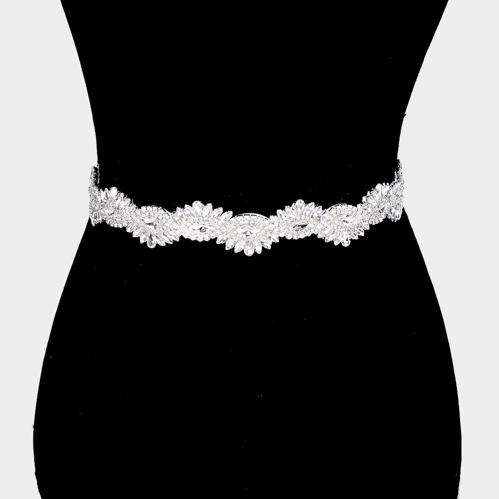 rhinestone sash belt for dress