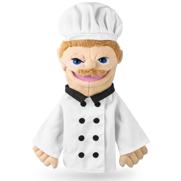 Marioneta de mano ZJoey Chef de peluche, 36 cm, imaginative Play