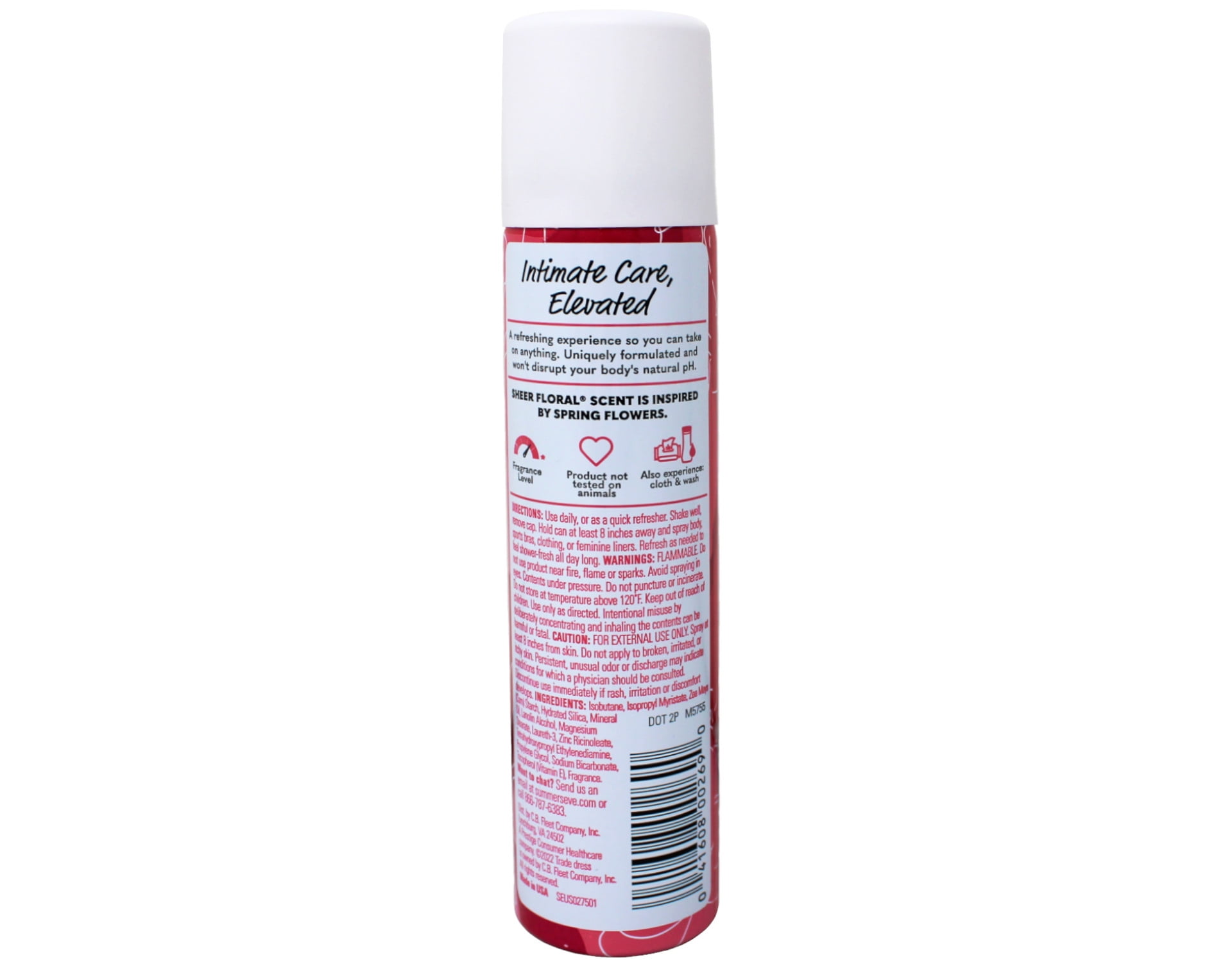 Summer's Eve Freshening Spray Deodorant, Sheer Floral 2 oz (Pack of 6)