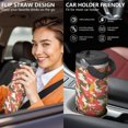 thumbnail image 3 of 30oz Tumbler with Swivel Handle, Vacuum Insulated Stainless Steel Travel Mug with 2-in-1 Straw Lid, Camo Print, 3 of 6