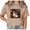 2-Brown, variant on GIFFIMY Women Funny 4th Of July Duck Graphic Washed Cotton Short Sleeve Tee Holiday S-2XL Brown Tops