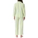 thumbnail image 3 of INSPIRAR CHIC Pijamas de Algodón para Mujeres con Botones, Manga Larga, Cuello Notch, Conjunto de 2 Piezas de Ropa de Casa con Bolsillos, M Amarillo a Rayas, 3 of 6