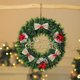 thumbnail image 1 of Ireezec Christmas Wreath with Bow Golden Balls Pinecones, Holiday Floral Door Hanging Decor for Indoor Outdoor Wall Window Decoration, Festive Seasonal Home Accent, 1 of 6