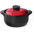 thumbnail image 1 of Heat Resistant Fine Porcelain Casserole/Clay Pot/Earthenware Pot (1600ml Red), 1 of 8