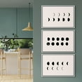 thumbnail image 4 of IDEA4WALL Framed Canvas Print Wall Art Set of 3 Noun Minimalist Lunar Phase Monochromatic Moon Illustration Wall Decor Black and White Prints Modern Art Contemporary Artwork - 24"x36"x3 White, 4 of 5
