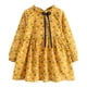 thumbnail image 1 of Odeerbi 2-14 Años Niñas Vestido Floral Manga Larga Algodón Midi Vestido Cuello Redondo Niños Encaje Primavera Otoño Plisado, 1 of 8