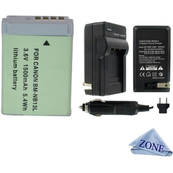 High-Capacity Replacement NB-13L Battery withTravel Charger for Select Canon PowerShot Digital cameras: PowerShot G5 X, G7 X, G7 X Mark II,G9 X,G9 X Mark II,SX620 HS,SX720 HS
