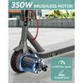 thumbnail image 5 of Electric Scooter for Adults, 350W Portable Folding Commuting Scooter, 16 Mph Top Speed, Max 19 Miles Long-Range, with Double Braking System and App, 8.5", 5 of 6