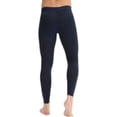 thumbnail image 3 of Active Men's Full Length Seamless Compression Leggings with Smooth Wide Waistband and Second-Skin Fit - Small, Navy, 3 of 6