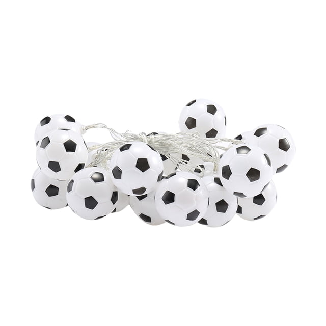 LED String Lights Football Theme White Plastic Decorative Light String for Indoor Holiday Party Bar Room Decoration 118.11 in