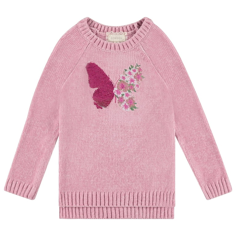 Pink Butterflies Cozy Pastel Sweater Pink Butterflies Cozy Pastel Sweater