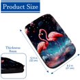 thumbnail image 4 of Flamingo Printed Furry Soft 12.5x8.2 Inch Car Armrest Cover Accessory, 4 of 6