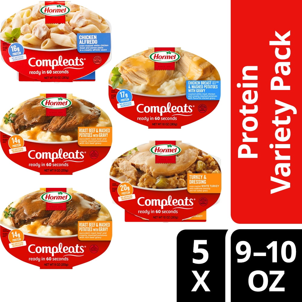 HORMEL COMPLEATS Protein Variety Pack Microwave Meals (Pack of 5