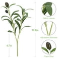 thumbnail image 6 of TETOU 10pcs Faux Olive Leaves Stem for Vase 10.6" Artificial Plant Olive Branch Home Office Wedding Greenery Decoration, 6 of 8