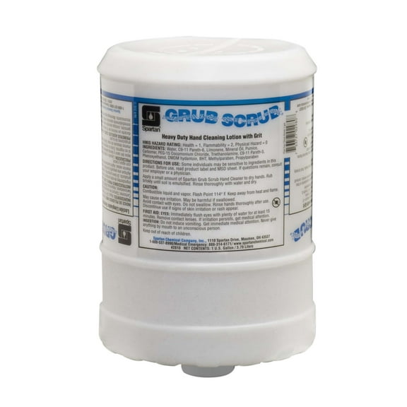 Spartan Grub Scrub Hand Soap Flat Top 4Gal/Cs Takes Dispenser 419807 Or 1Gal Pump