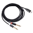 thumbnail image 2 of USB C To 6.35mm Stereo Y Splitter Audio Cord for Smart Phone Tablet Laptop Mixing Console, 2 of 7