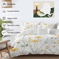 thumbnail image 3 of 3 Piece Yellow Daisy Floral Duvet Cover Set Full Size, Microfiber Comforter/Quilt Cover with Corner Ties and 2 Pillowcases, Spring Rustic Botanical Flowers All Season Soft Bedding with Zipper Closure, 3 of 8