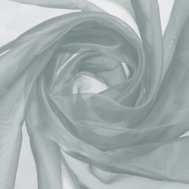 Tela de organza iridiscente transparente, 2 yardas x 59 pulgadas, tela sólida brillante para bodas, cortinas, disfraces, fondo de fotografía, gris