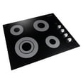 thumbnail image 2 of 24 in. Electric Ceramic Glass Cooktop with 4 Elements Dual Zone Element, 2 of 12
