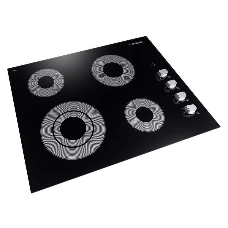 Weceleh Electric Cooktop 30 Inch, Built-in Ceramic Cooktops 6400W, Electric  Stove Top with 4 Electric Burners, 9 Heating Level, Kid Safety Lock