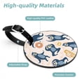 thumbnail image 4 of 2Pcs Leather Round Sloth Dancing with Music Cruise Luggage Tag with Privacy Cover and Name ID Tag - Suitable for Travel Handbags Backpacks School Bags Luggage Tags, 4 of 7