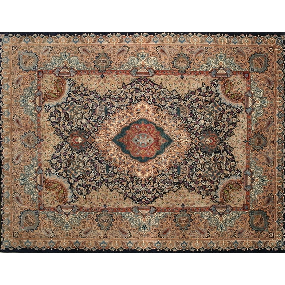 Ahgly Company Machine Washable Indoor Rectangle Traditional Camel Brown Area Rugs, 5' x 7'