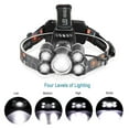 thumbnail image 4 of Linterna frontal LED T6, luz potente, recargable, luz de pesca nocturna, lámpara de conducción nocturna, lámpara de camping, reflector con batería, 4 of 4