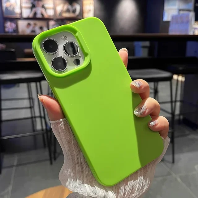 ML Fashion Solid Color Simple Couples Phone Case For iPhone 15Pro Max 11 12 13 14 Pro Max Candy Color Silicone Soft TPU Back Cover