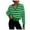 Green, variant on Women Striped Sweater V Neck Sweaters Woman Cute Sweater Trendy Knit Long Sleeve Loose Pullover Sweaters (Navy, XL)