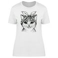 thumbnail image 1 of Cute Kitten With Bandana, Sketch T-Shirt Women -Image by Shutterstock, Female Large, 1 of 2