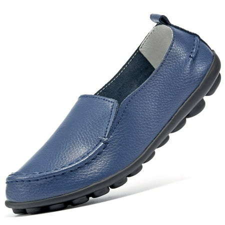 Ablanczoom Loafers Womens Flats Comfort Walking Shoes Woman Casual Omagie No-Slip Leather Dress Shoe
