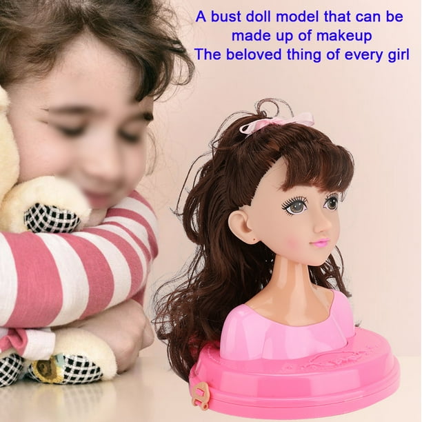 Muñeca De Maquillaje Y Pelo, Cabeza De Peluquería, Juguete De Maquillaje Para Niños, Juego De Simulación, Juego De Peinado, Juguete Educativo Para