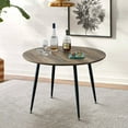 thumbnail image 4 of 44.8 inch Modern simplicity round dining table,Imitation Marble Texture Dining Room Table Small Kitchen Table for Small Spaces Dinner Table Modern Home Furniture,Applicable 6-8 persons to dining room, 4 of 14