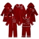 thumbnail image 2 of Pijamas de calidad para niños, conjunto de pijamas navideños de terciopelo, ropa de vacaciones de invierno para bebés y niñas, agregue su nombre de texto, ropa de dormir, 2 of 4