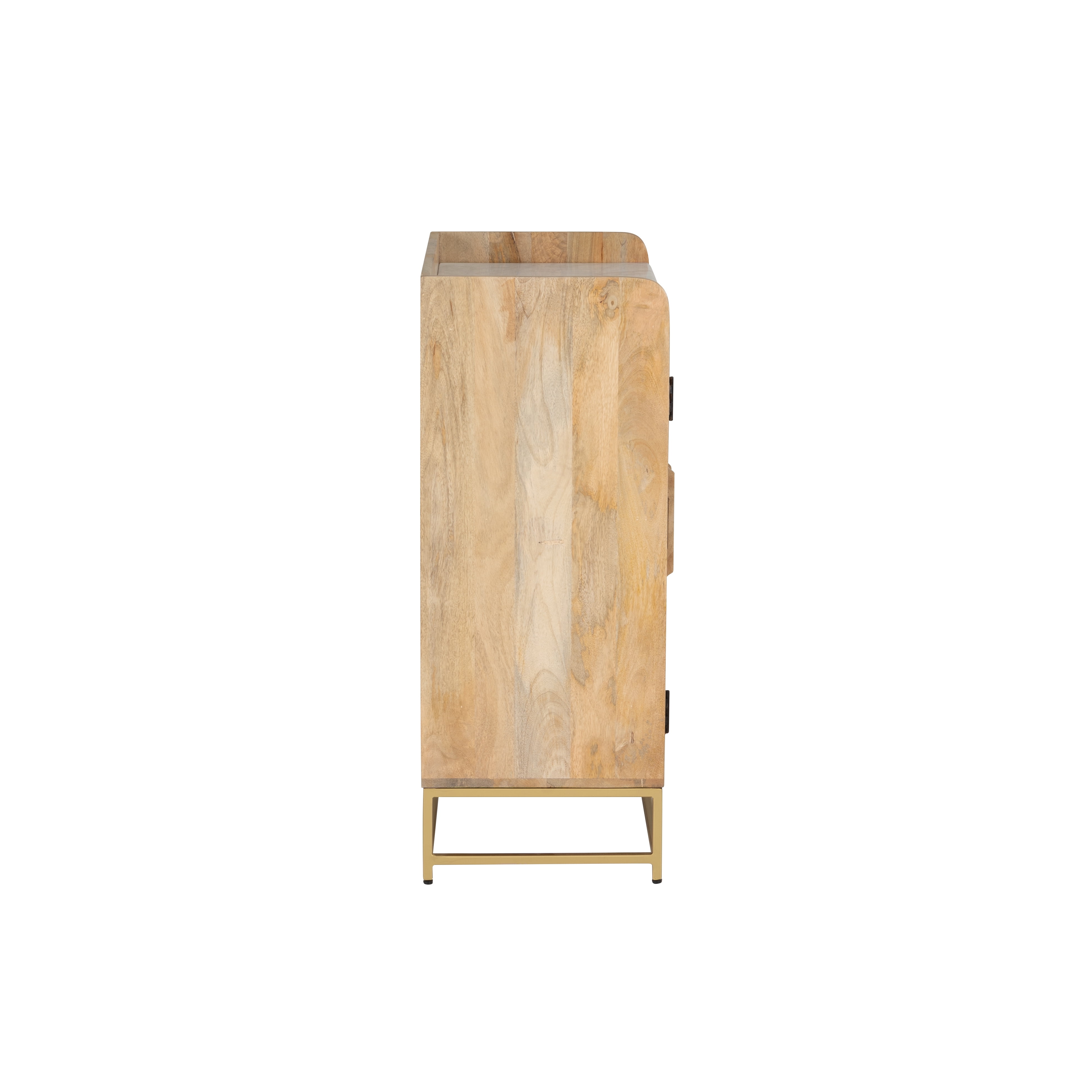 Powell Blair Rattan Bar Cabinet with Marble Top, Natural