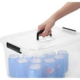 thumbnail image 4 of 19 Quart Plastic Storage Bins with Lids, 6-Pack Stackable Clear Storage Organizing Box with Handle, 4 of 6