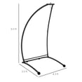 thumbnail image 2 of Outsunny C-Shape Hammock Chair Stand | Heavy-Duty Steel Frame | Indoor/Outdoor Use | Black | 330 lbs Capacity | 42.5"L x 51.25"W x 78"H, 2 of 8