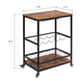 thumbnail image 6 of Hassch Bar Serving Cart Home Mobile Kitchen Serving cart,Industrial Vintage Style Wood Metal Serving Trolley, 6 of 6