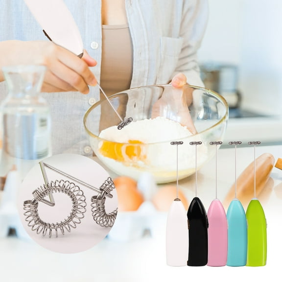 Mini Household Milk Frother Stainless Steel Whisk Fancy Coffee Frother Pp Multicolor JASKFLY