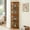 Oak, variant on Miniyam Curio Display Cabinet with Lights, Glass Doors, Adjustable Shelves, Walnut
