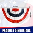 thumbnail image 2 of Super Tough Outdoor Flags 3ft x 6ft Sewn Polyester Pleated Fan - No Stars 11in, 2 of 6