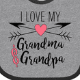 thumbnail image 4 of Inktastic I Love My Grandma and Grandpa Heart and Arrows Boys or Girls Baby Bib, 4 of 4