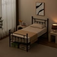 thumbnail image 4 of VECELO Twin Size Metal Platform Bed Frame with Victorian Vintage Headboard and Footboard, Under-Bed Storage, No Box Spring Needed, Easy Assembly, Black, 4 of 8