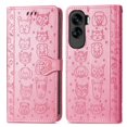 thumbnail image 1 of Funda Cartera FOXDOCK para Honor 90 Lite , Flip PU con Relieve de Gatos y Perros, Tarjetero y Soporte, 1 of 6