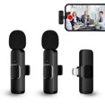 thumbnail image 2 of Dsseng Microphone Lavalier Sans Fil 2,4 GHz Audio Vidéo Portable Mini Micro avec Matériaux de Qualité et Puces Intelligentes, 2 of 15