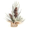 thumbnail image 1 of Mini árbol de Navidad, ramas y piñas artificiales de mesa, decoración navideña, plantas en maceta, 1 of 5