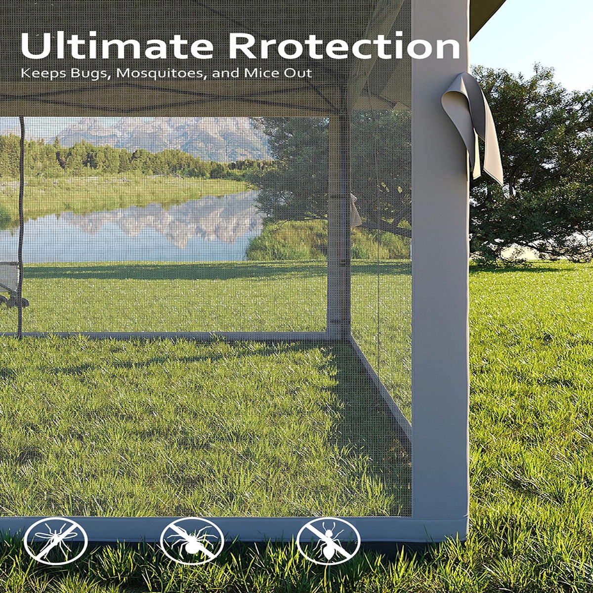 Soonbuy 13x13 Outdoor Gazebo,Canopy Tent with Mosquito Netting,Outdoor Gazebo for Backyard & Patio Furniture