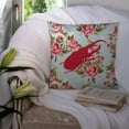 thumbnail image 3 of Beetle Shabby Chic Blue Roses BB1056 Fabric Decorative Pillow, 3 of 4